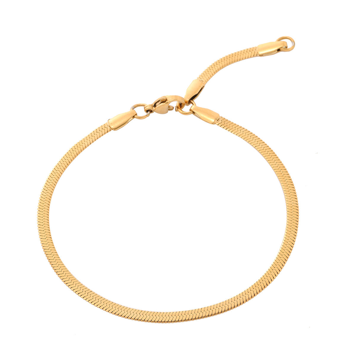 Bracciale Minimalista Geometrico in Acciaio Inossidabile da Donna con Placcatura in Oro 18K, Gioielli Ipoallergenici in Acciaio al Titanio