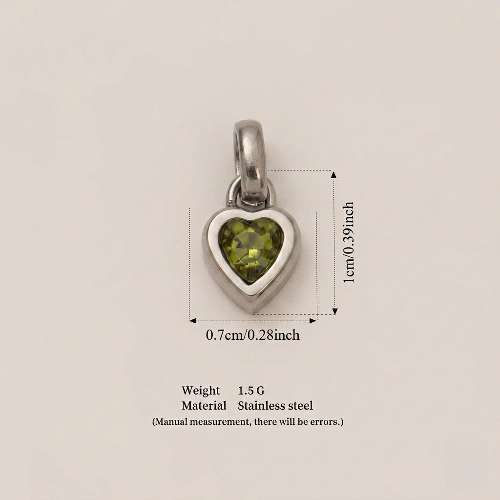 Minimalist Stainless Steel Heart Letter DIY Charm Bar Pendant Plated Necklace for Women