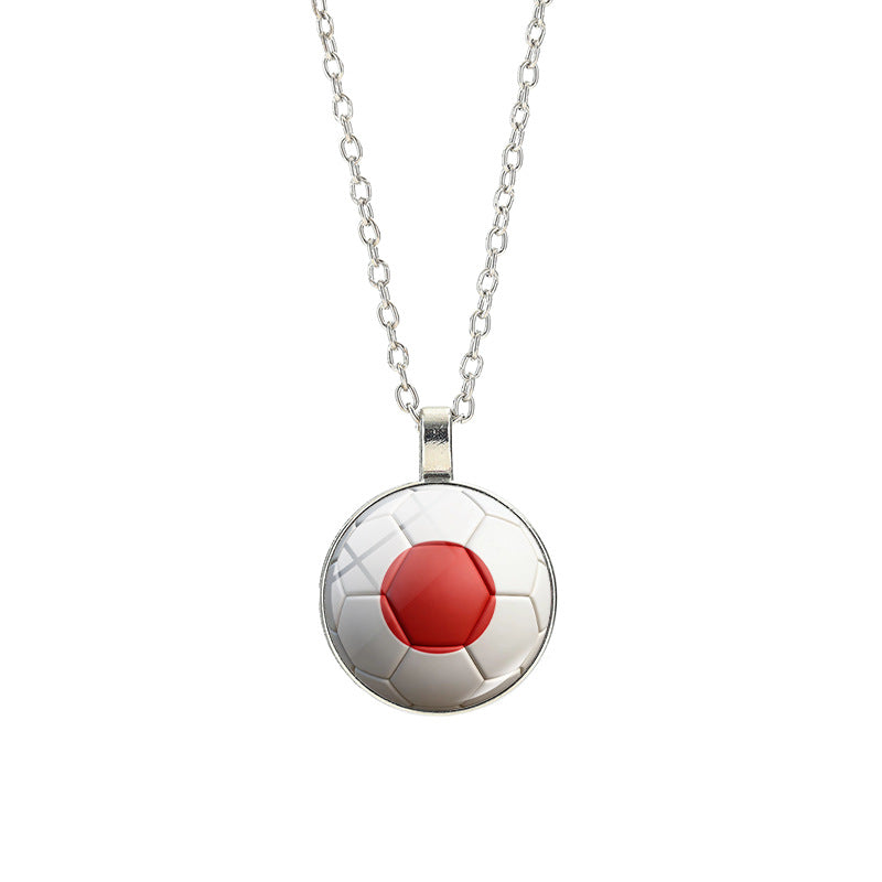 Collana Unisex Casual con Pendente Rotondo Geometrico in Cristallo, Placcato in Lega, con Catena a Cavo