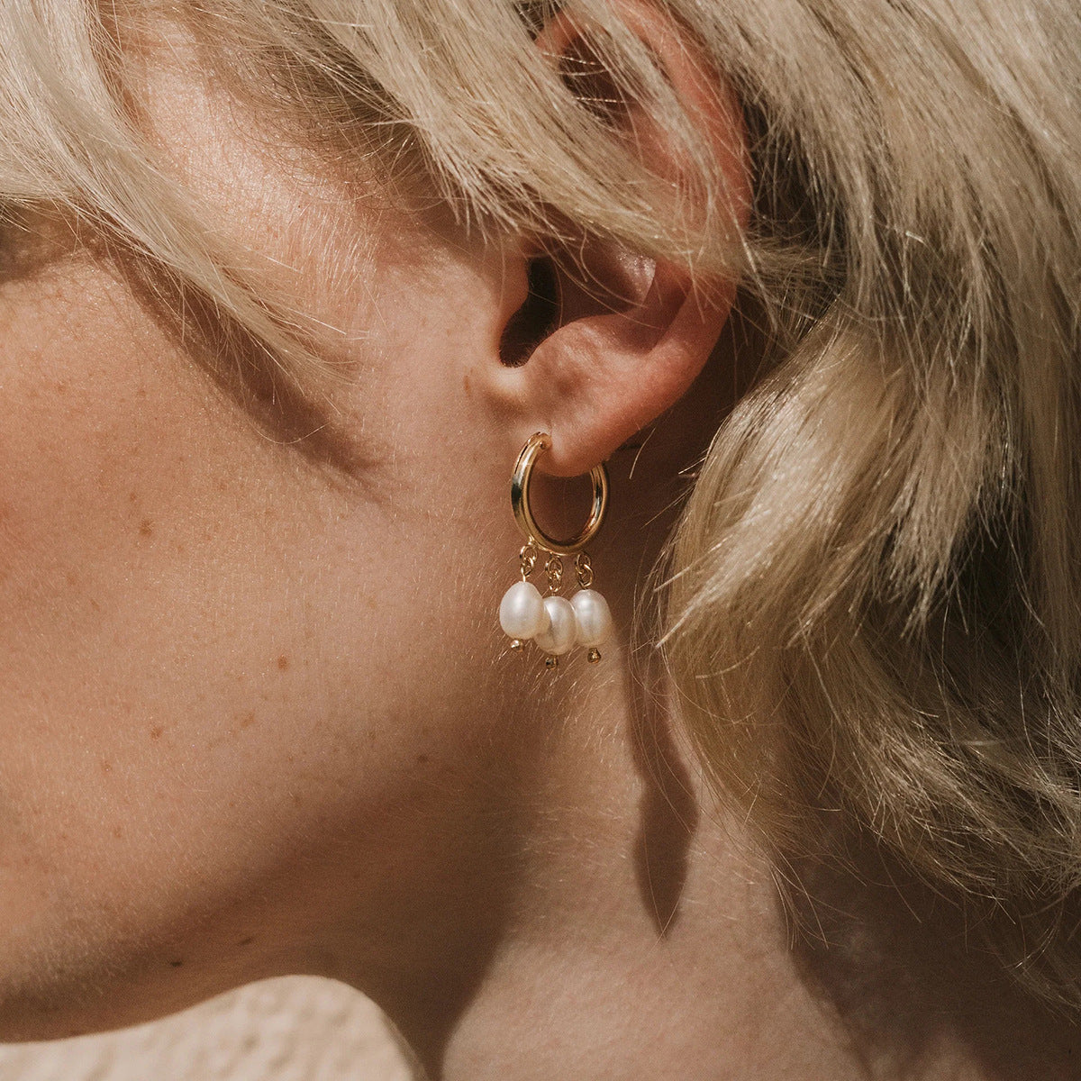 Geometric Stainless Steel Ear Studs with Gold Plating for Women, Minimalist Fashion Jewelry