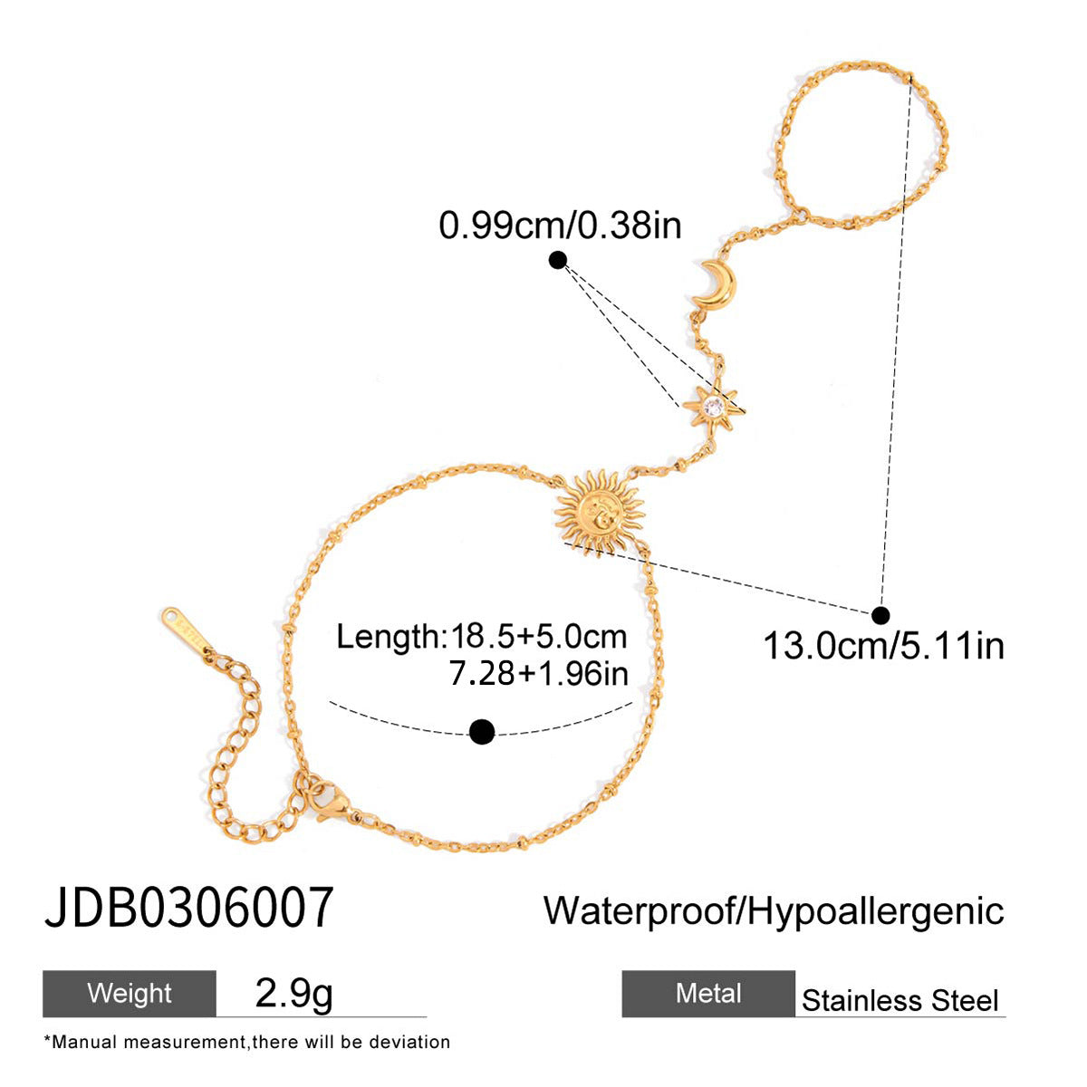 Pulsera Minimalista de Sol Geométrico de Acero Inoxidable para Mujer con Acabado Chapado, Hipoalergénica y Resistente al Deslustre