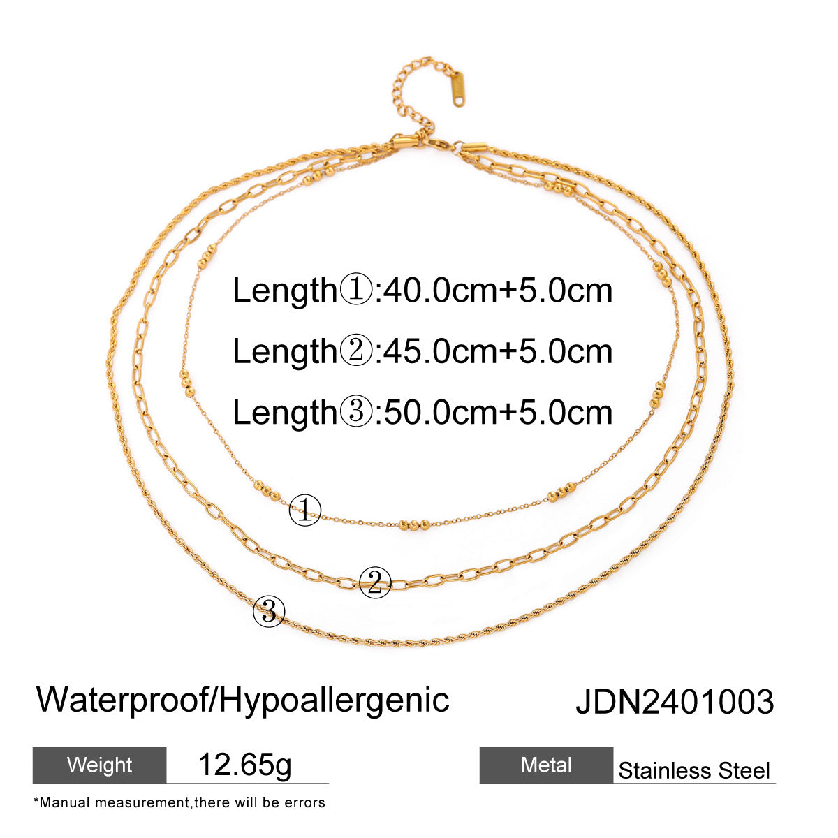 Collana da donna minimalista geometrica in acciaio al titanio placcato con dettagli sottili in acciaio inossidabile catena clavicola