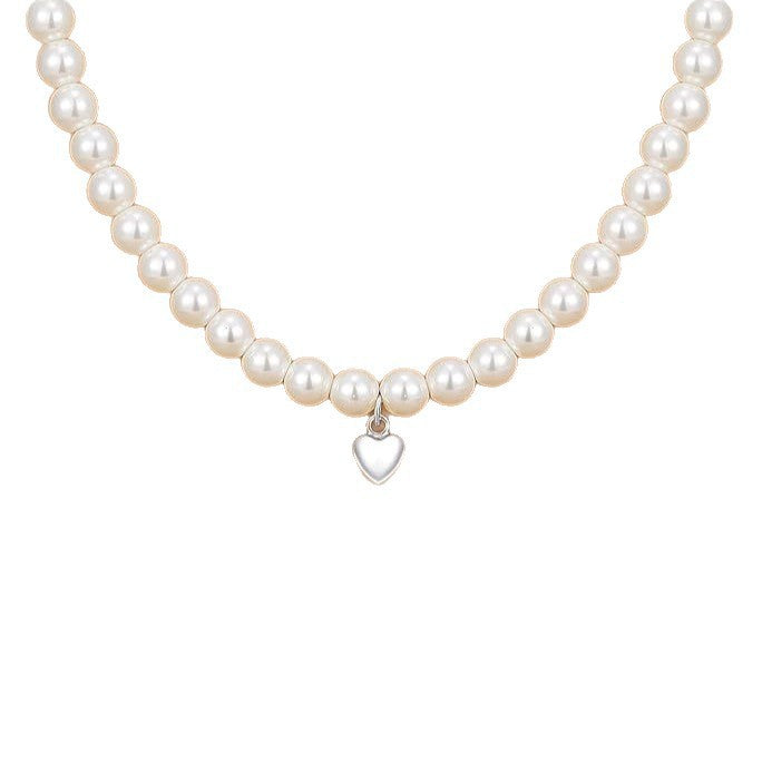 Elegant Heart Geometric Zinc Alloy Pendant Necklace with Cable Chain for Women