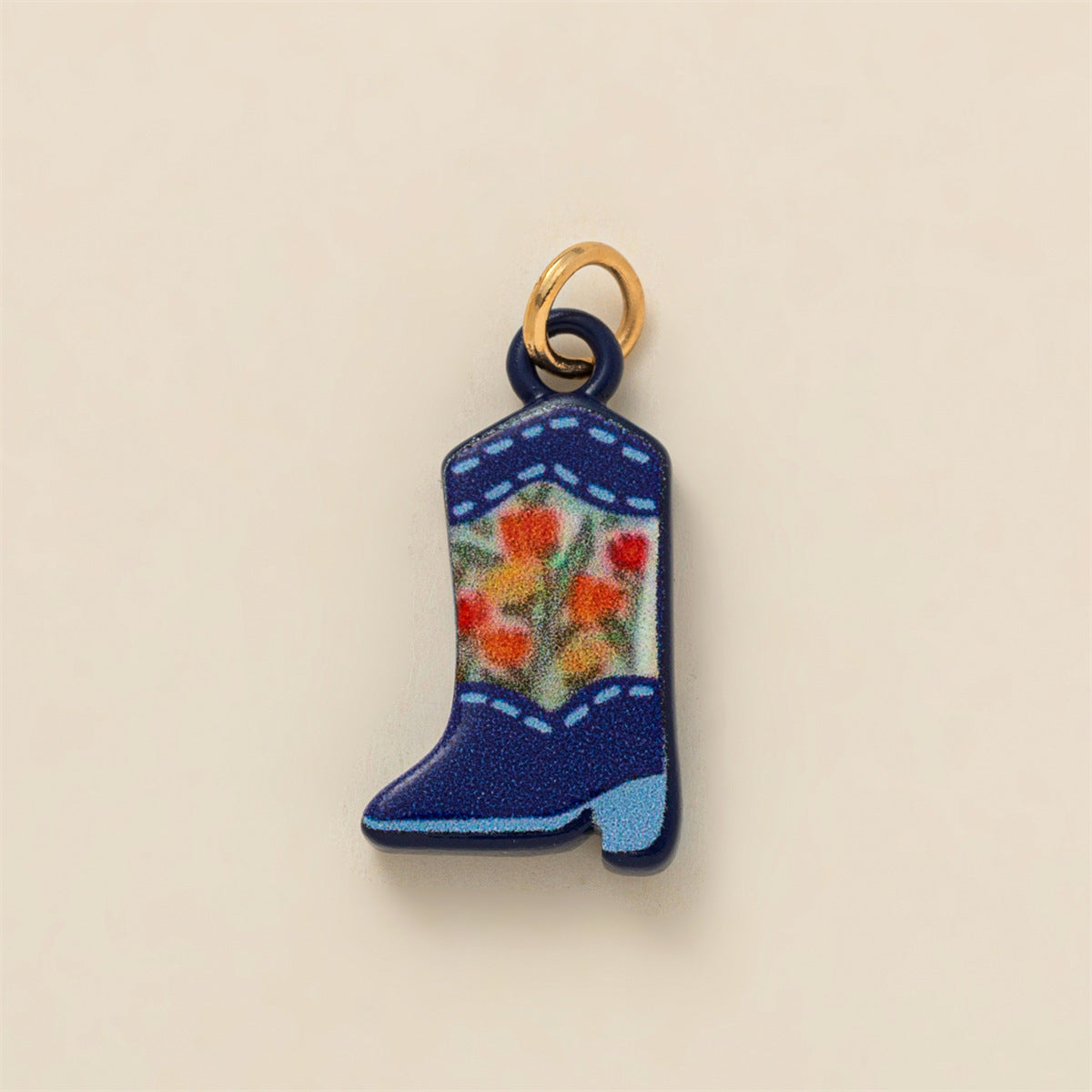 Fashion Gold Plated Brass Boot Charm Bar PVD Coated DIY Pendant