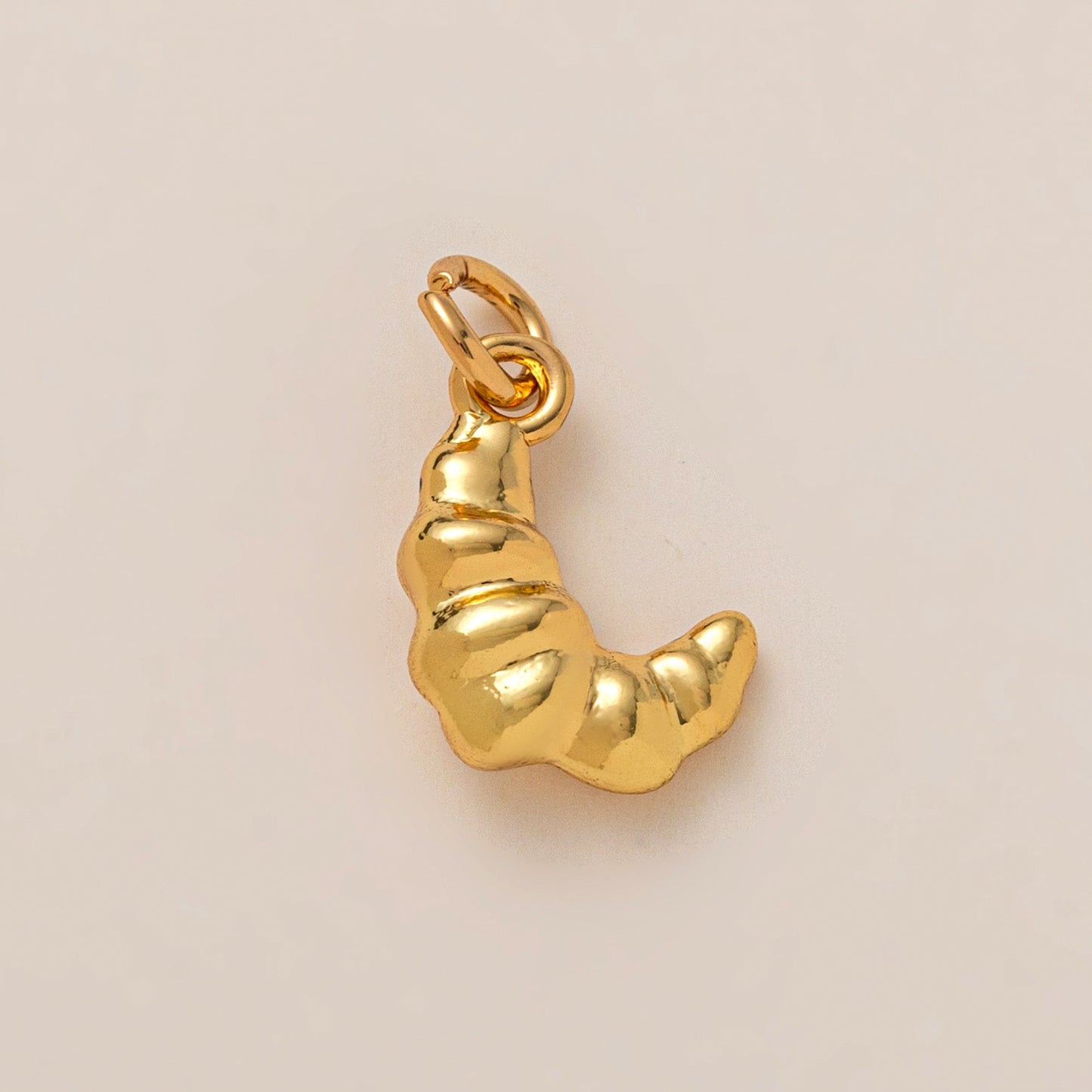 Sweet 18K Gold Plated Brass Floral DIY Charm Bar Bag Pendant Keychain