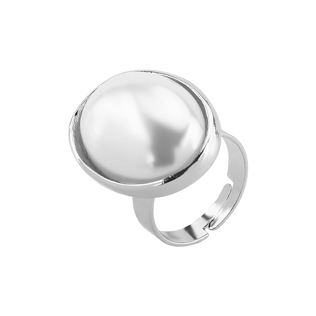Anello in lega floreale dolce e audace con perla sintetica e finitura placcata da donna