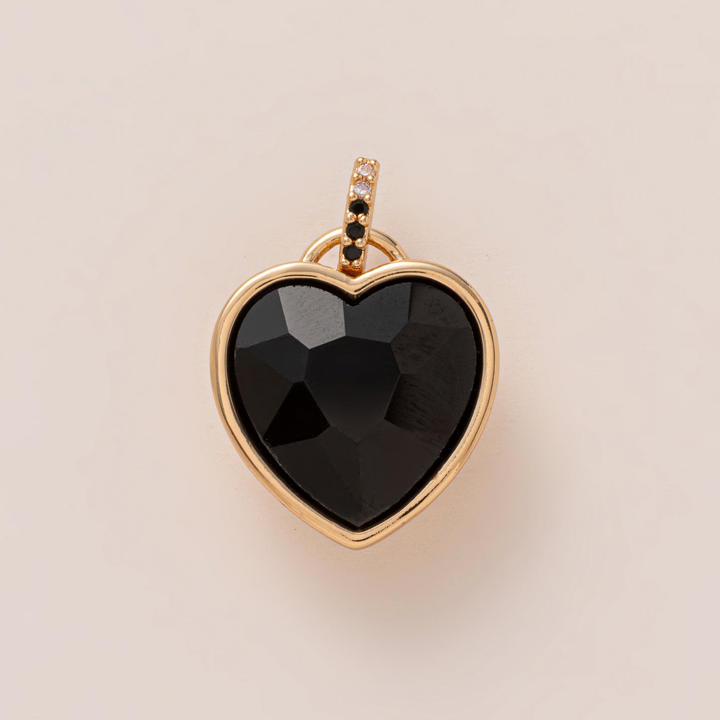 Vintage Floral Heart Geometric Brass Plated Charm Bar Ball Chain Pendant