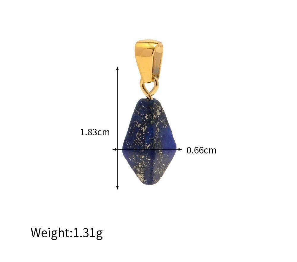 Minimalist Geometric Round Plated Titanium Steel Pendant Charm Bar Necklace for Women