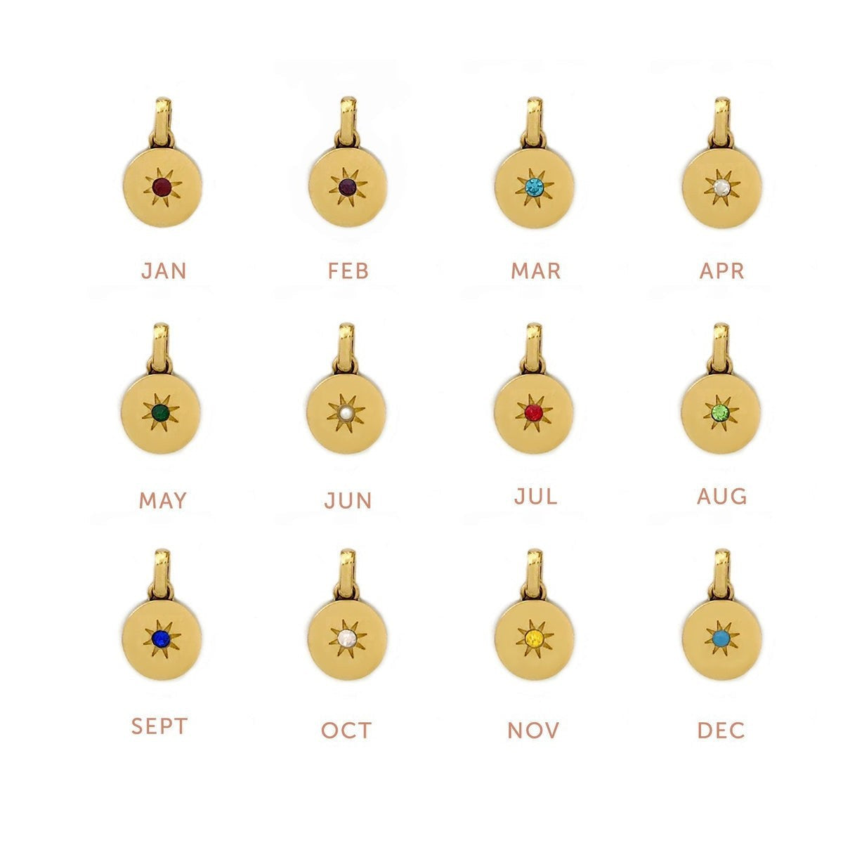 Minimalist Geometric Sun Cubic Zirconia Stainless Steel PVD Gold Plated Charm Bar