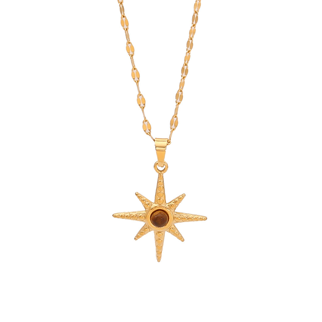 Minimalist Geometric Hexagon Stainless Steel Pendant Necklace with Plated Finish for Women
