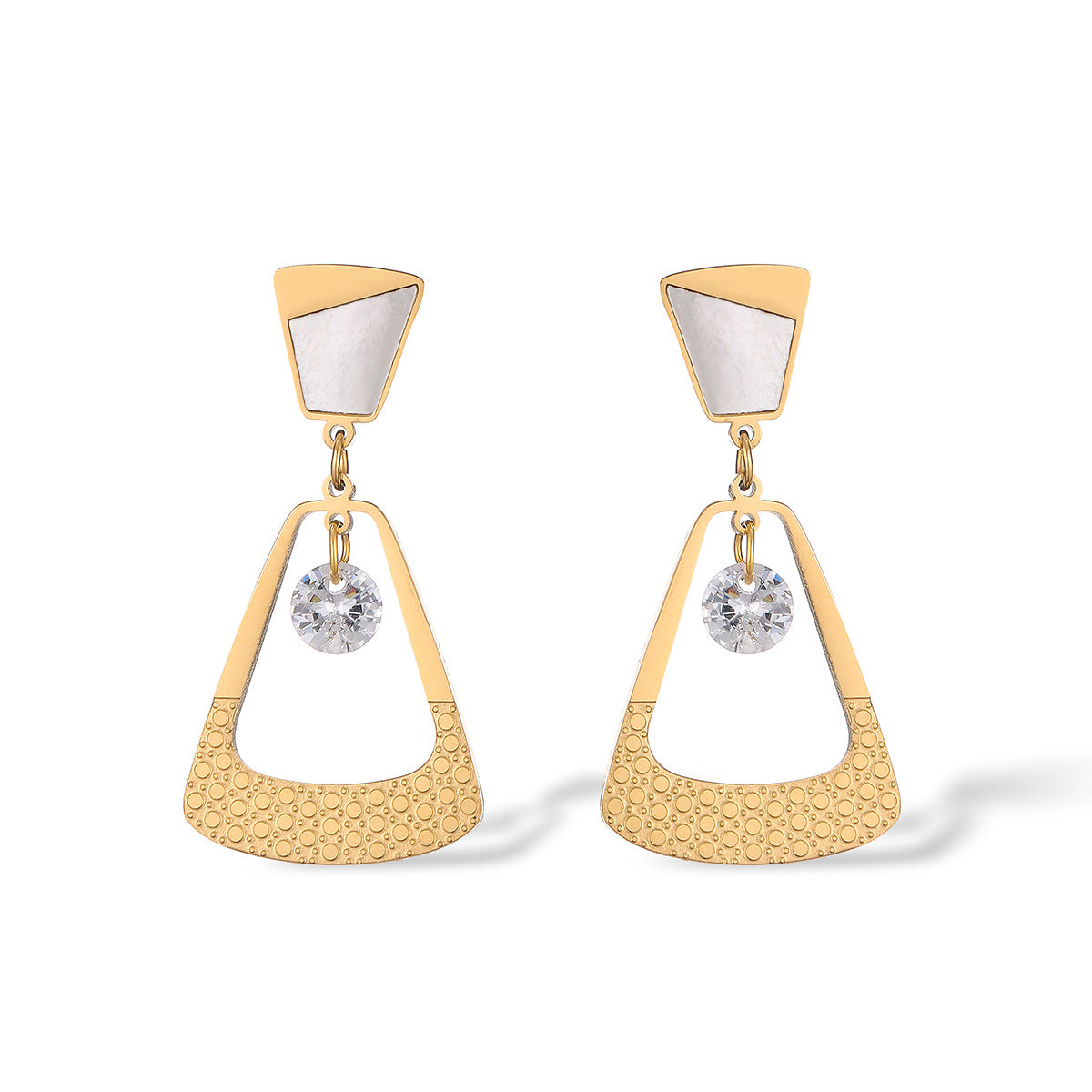Minimalist Irregular Geometric Butterfly Earrings for Women in Titanium Steel