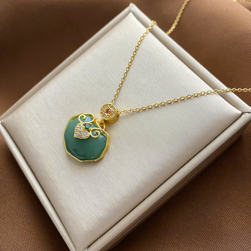 Collana con Ciondolo Floreale Minimalista per Donne e Uomini in Acciaio al Titanio con Catena a Serpente, Finitura Galvanizzata e Design Irregolare