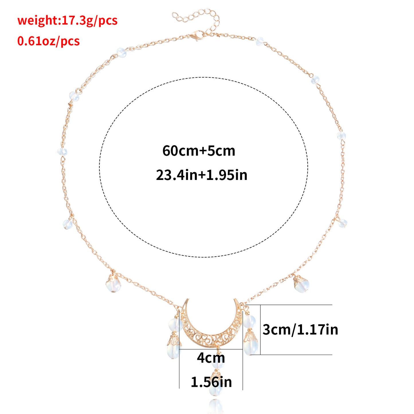 Women's Moon Headband Crystal Pendant Hair Accessory