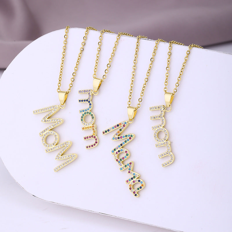 Elegante Collar con Colgante de Letra para Mujer, Cadena de Serpiente de Acero Inoxidable con Diseño Geométrico y Baño de Oro