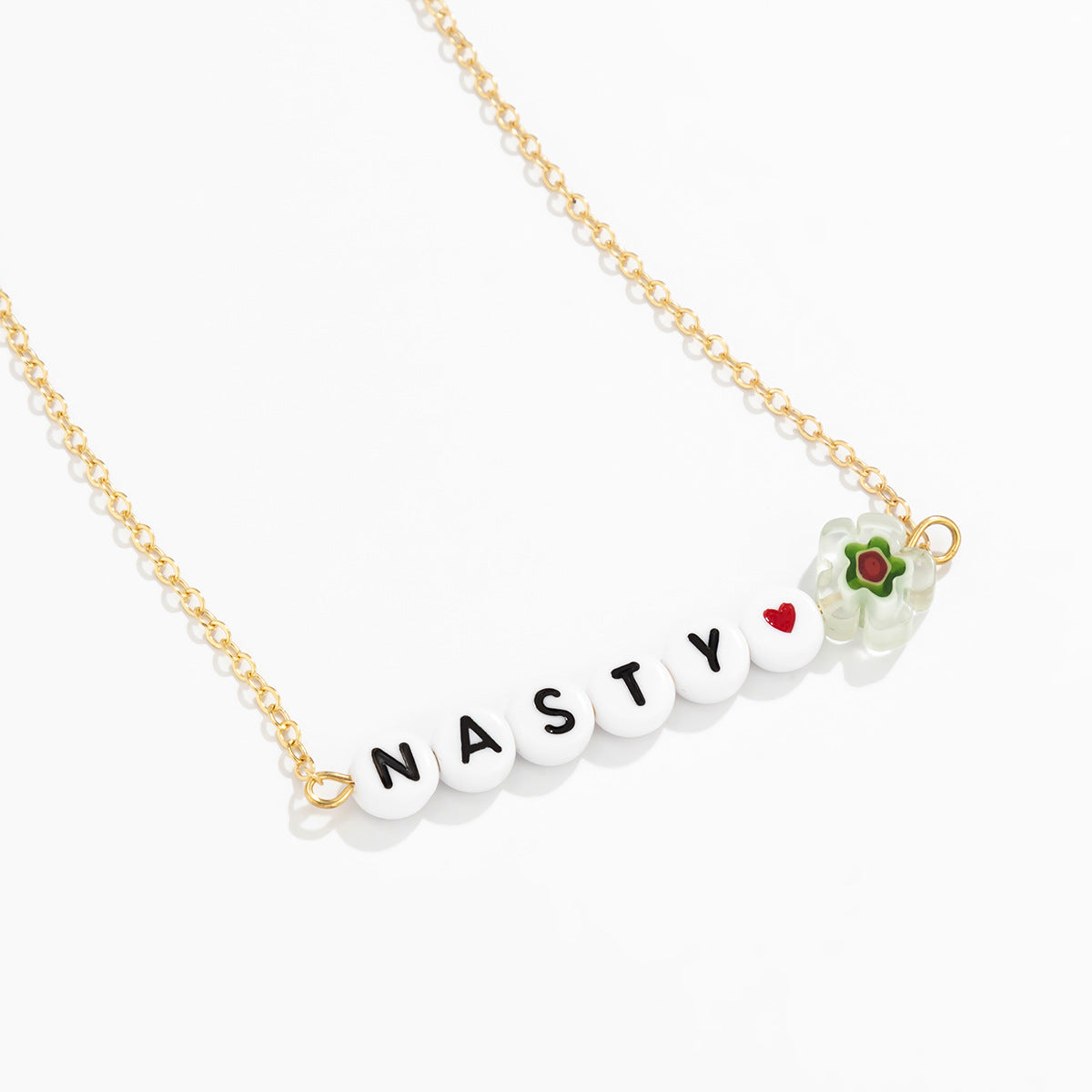 Minimalist Acrylic Floral Letter Body Chain for Women