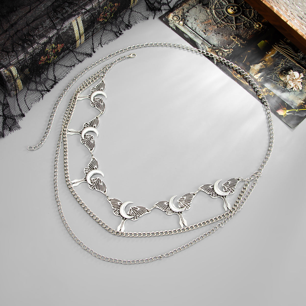 Punk Vintage Alloy Moon Body Chain