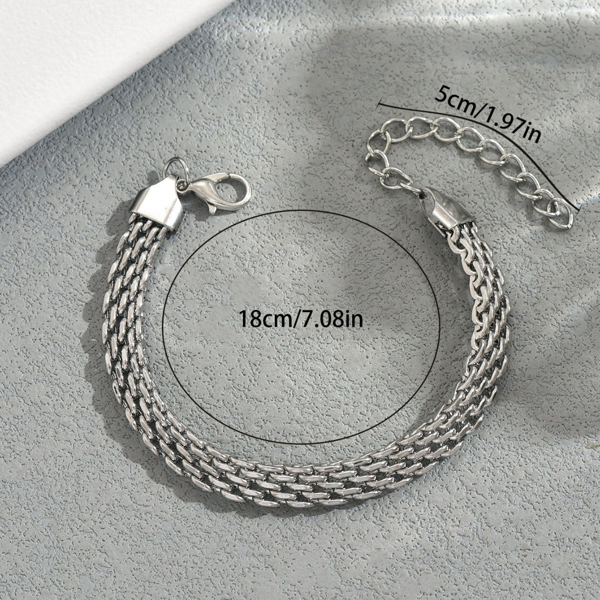 Braccialetto da donna placcato in lega di zinco geometrico minimalista con motivo circolare e a pois