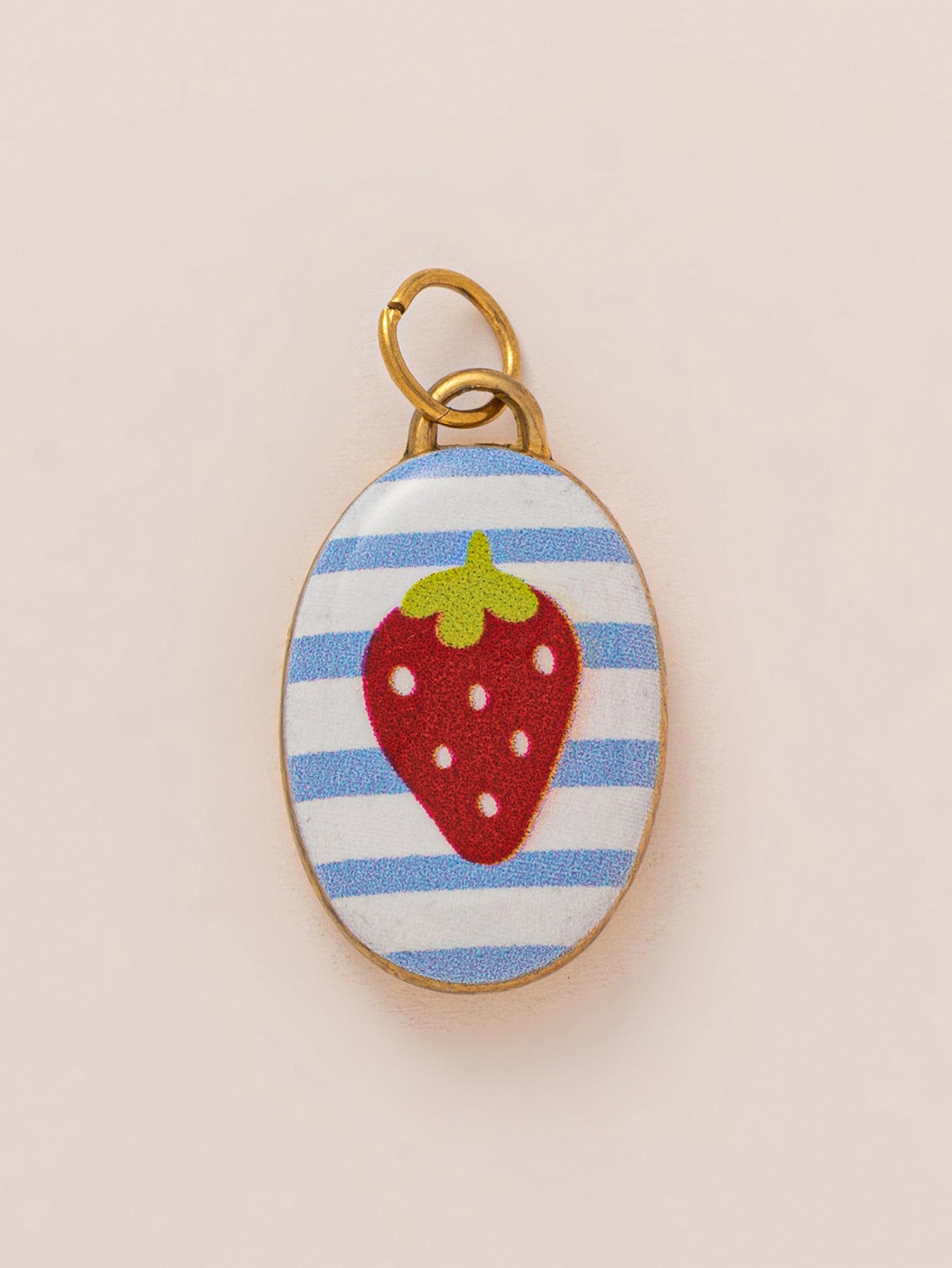Fashion Stainless Steel Drip Oil Plated Necklace with Bow Flower Strawberry Heart and Pear Charms
