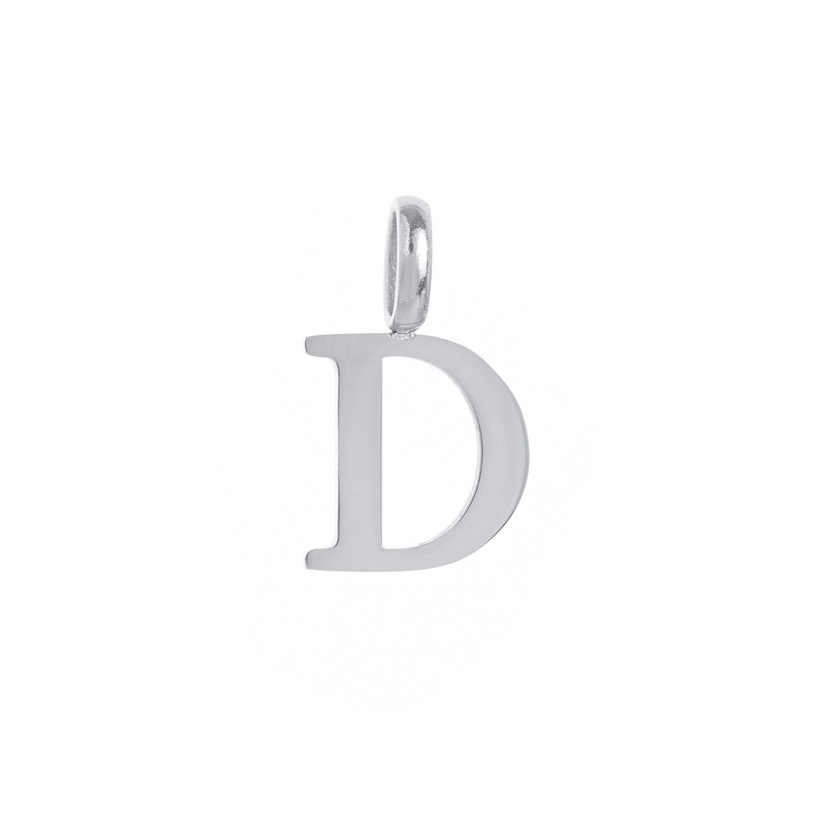 Minimalist Titanium Steel 18K Gold Plated PVD Letter Charm Bar