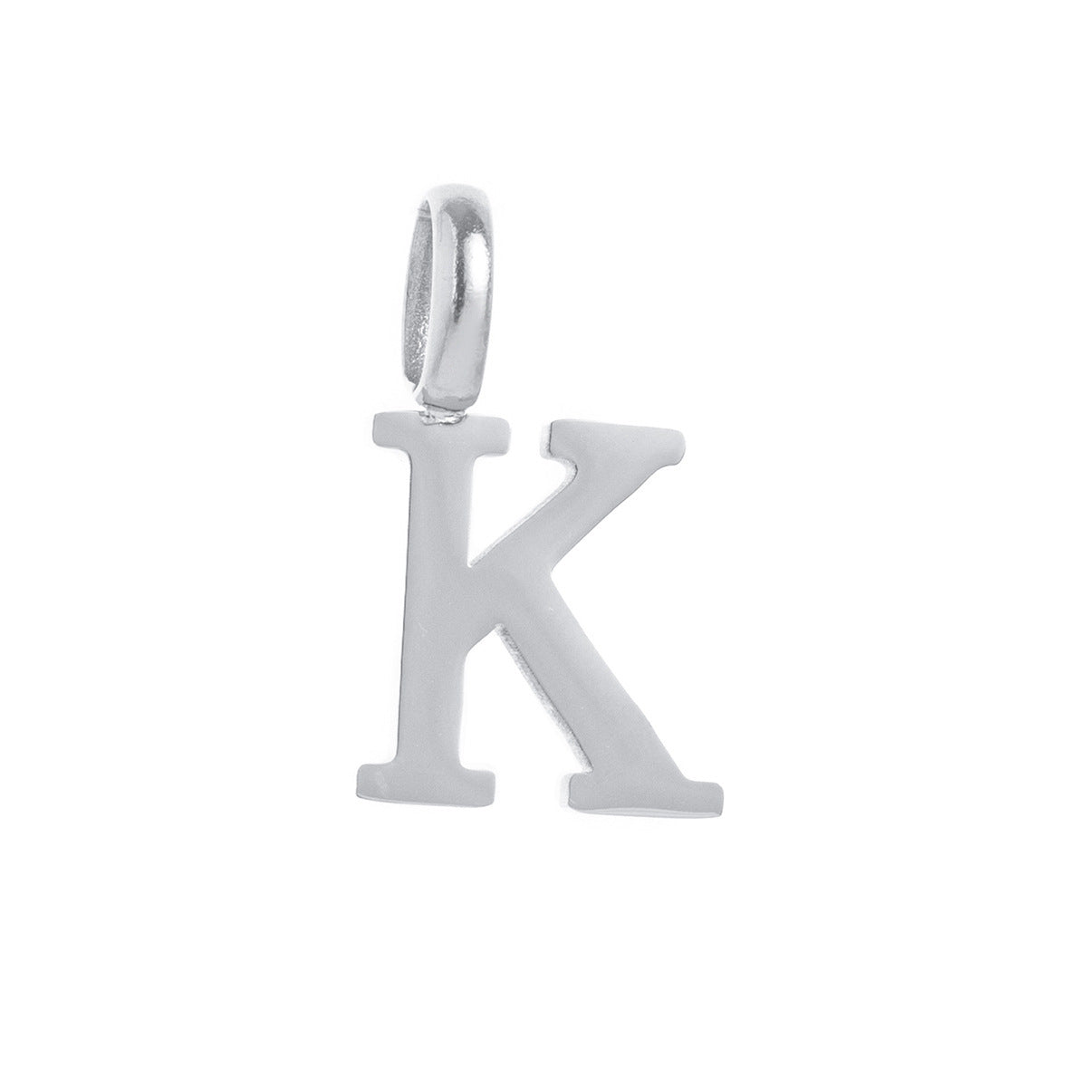 Minimalist Titanium Steel 18K Gold Plated PVD Letter Charm Bar