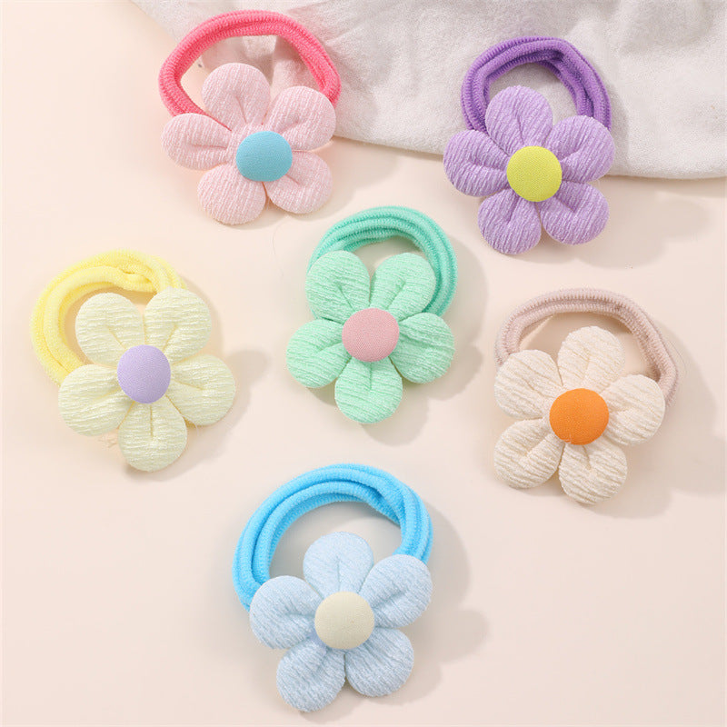 Fermacoda colorato con fiocco a macaron per bambine, con elevata elasticità e grazioso design a fumetto