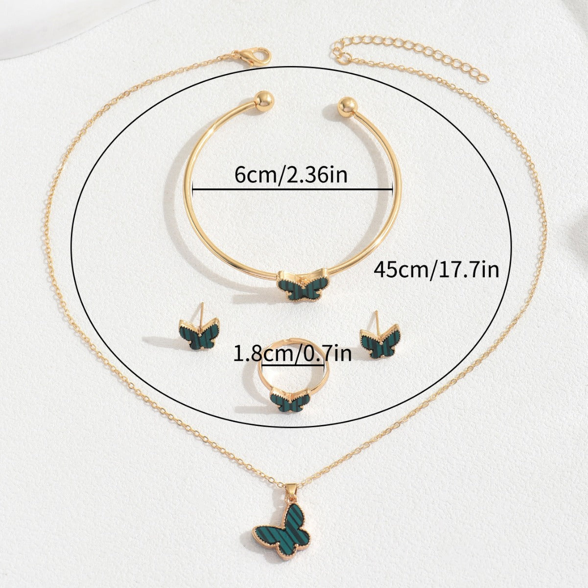 Sweet Minimalist Butterfly Pendant Necklace Set with Alloy Chain and Acrylic Inlay for Women