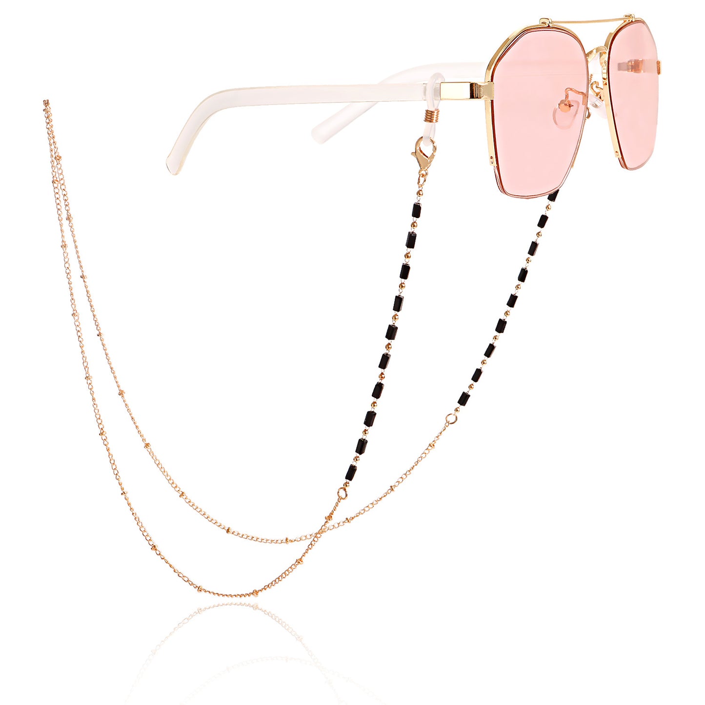 Fashion Crystal Evil Eye Alloy Glasses Chain Mask Holder