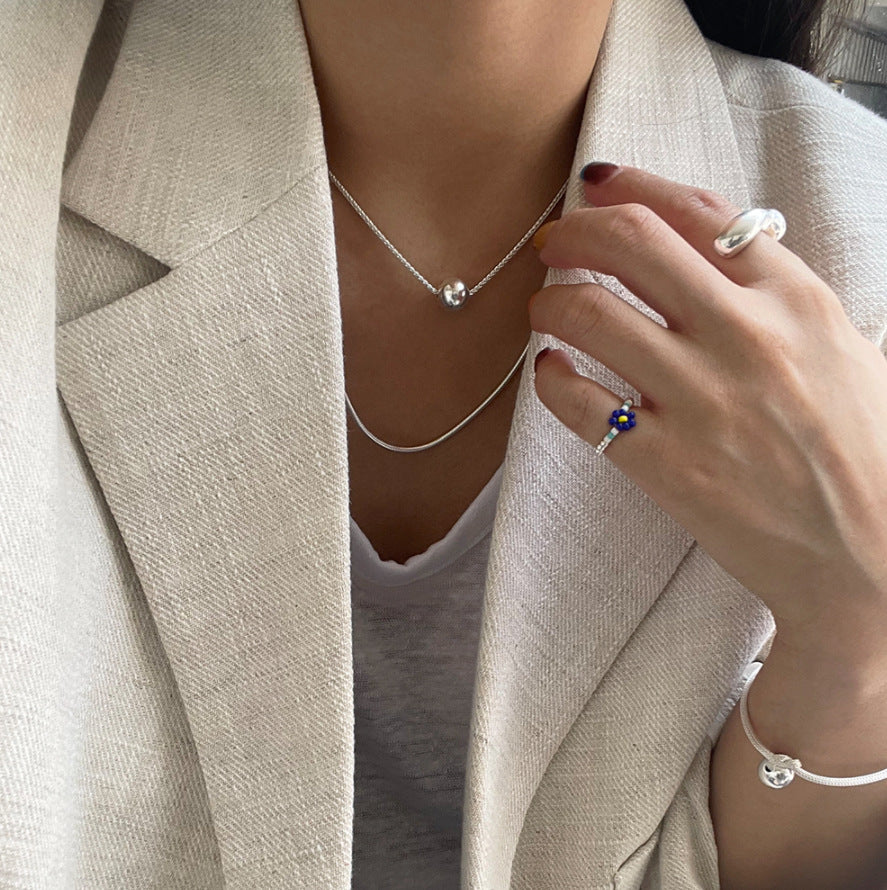 Fashionable Irregular Open 925 Sterling Silver Ring for Women