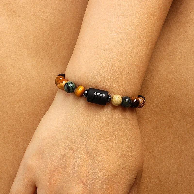 Casual Geometric Natural Stone Beaded Bracelet Crystal Handmade Unisex Jewelry