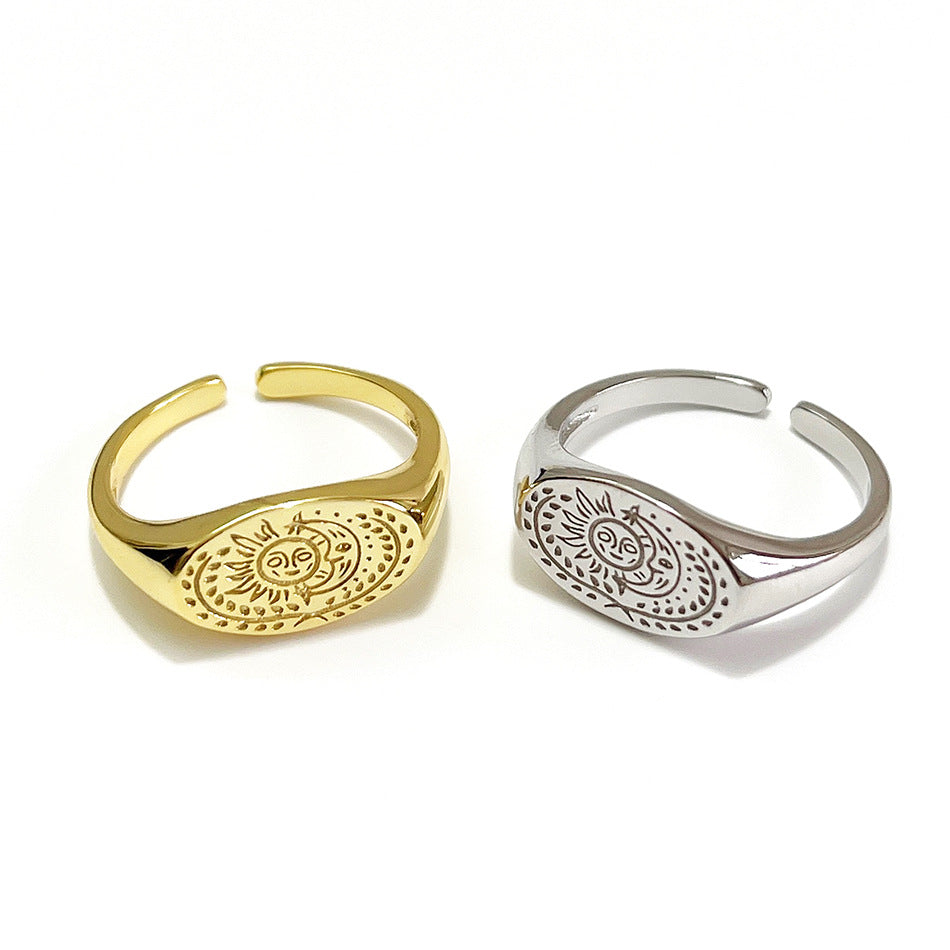 Korean Style 925 Sterling Silver Vintage Heart Ring Minimalist Trendy Women's Jewelry