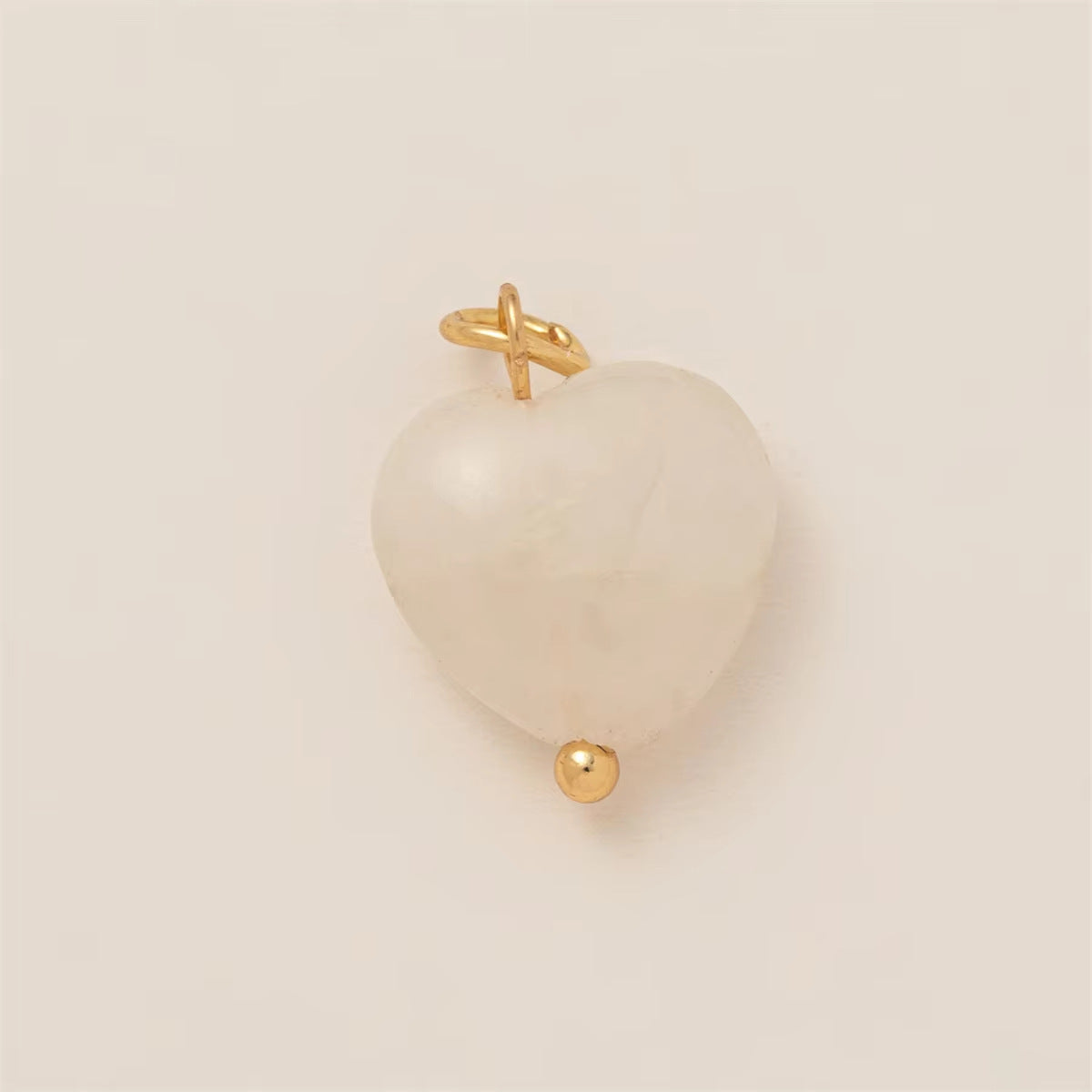 18K Gold Plated Stainless Steel Heart Charm Bar PVD Coated Pendant