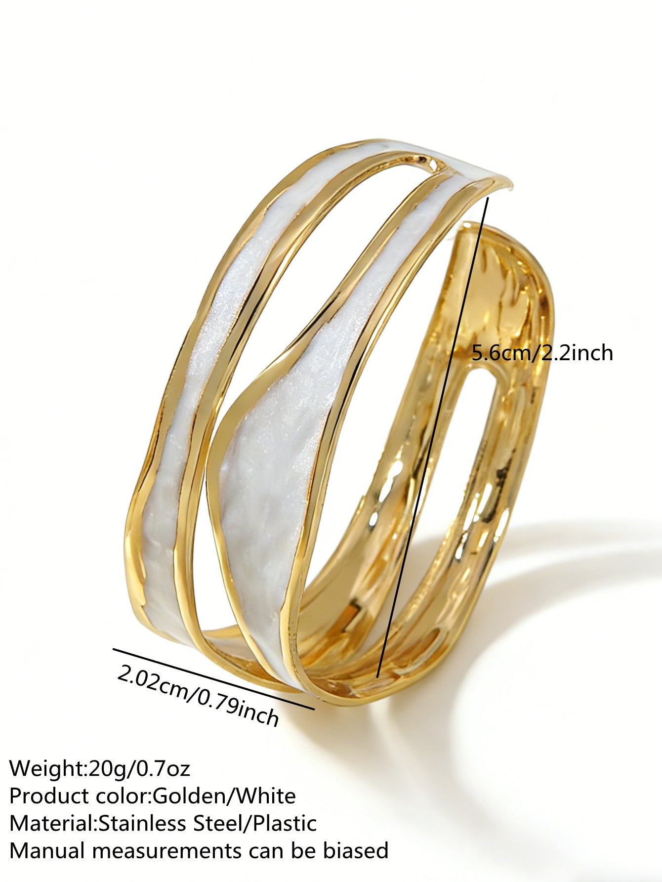 Elegante Pulsera Abierta de Lujo Floral con Esmalte de Aceite de Acero Inoxidable y Titanio con Cereza