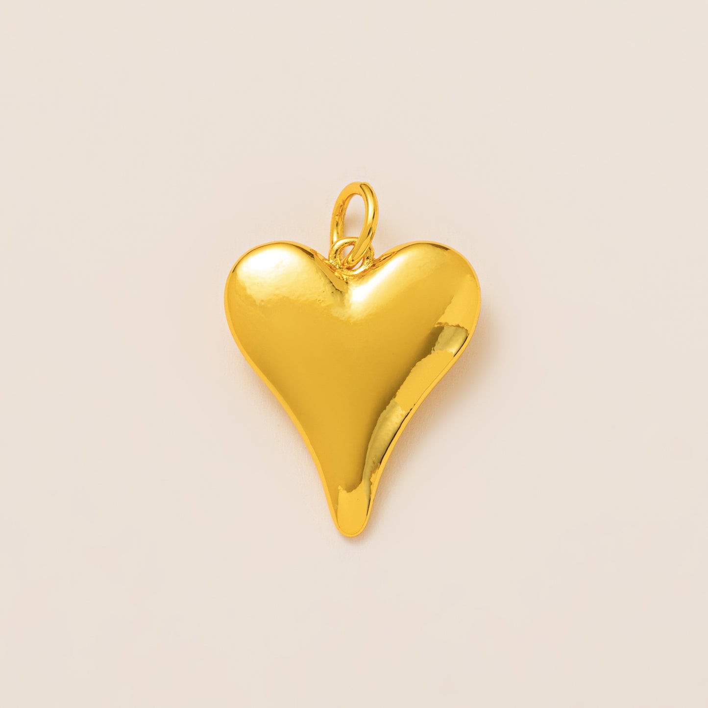 Minimalist 18K Gold Plated Round Square Geometric Brass Pendant Necklace