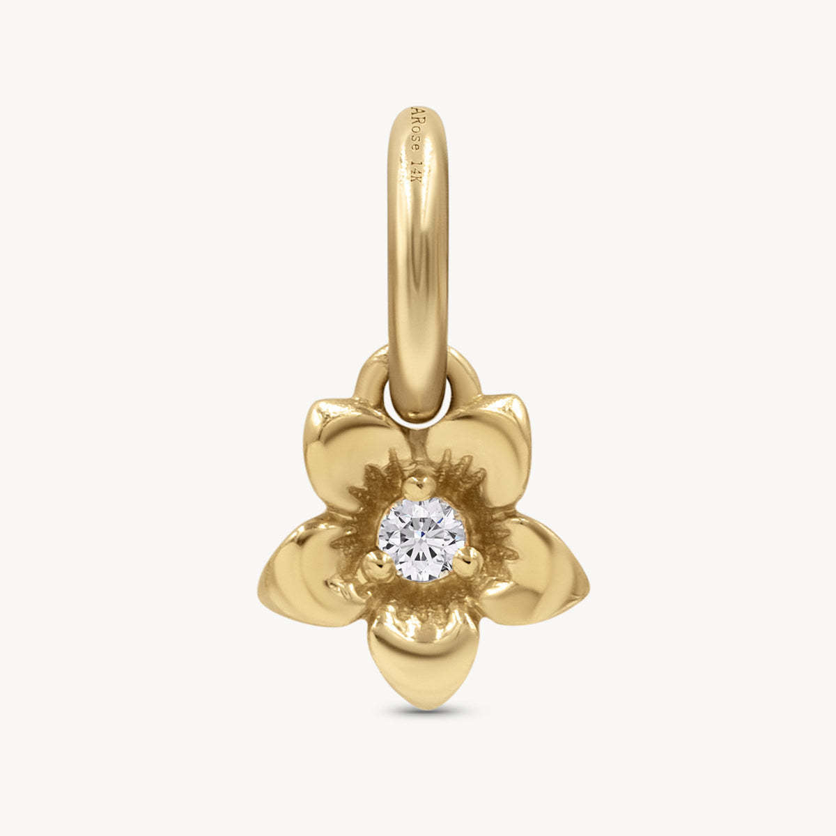 Elegant Gold Plated Brass Geometric Rhinestone Charm Bar