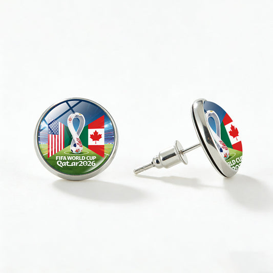 Pendientes geométricos deportivos chapados en aleación, pendientes unisex de moda