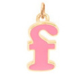 Minimalist Letter Shape Stainless Steel Necklace with Enamel Finish and 18K Gold Plating