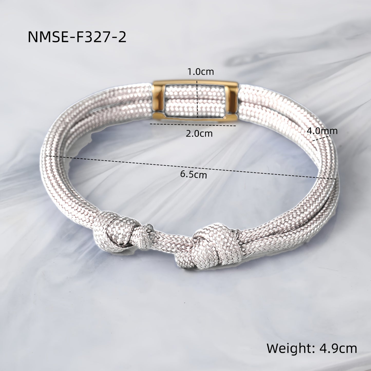 Pulsera trenzada minimalista de paracord con charm de acero de titanio para hombres y mujeres, grabado personalizado, regalo para familiares y festividades