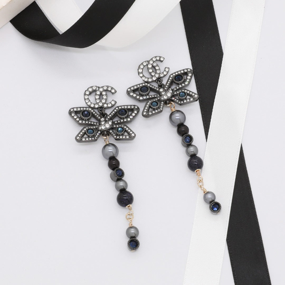 Vintage Gold Plated Brass Butterfly Necklace for Women