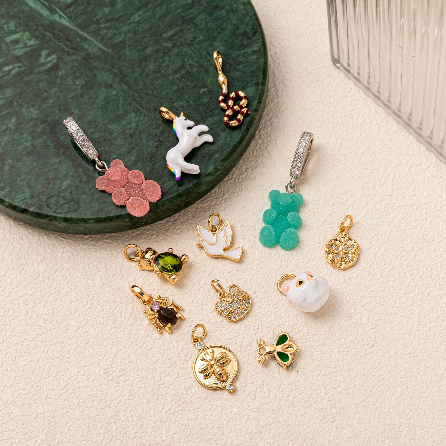 Minimalist Luxury 18K Gold Plated Brass Animal Pendant Necklace for Unisex