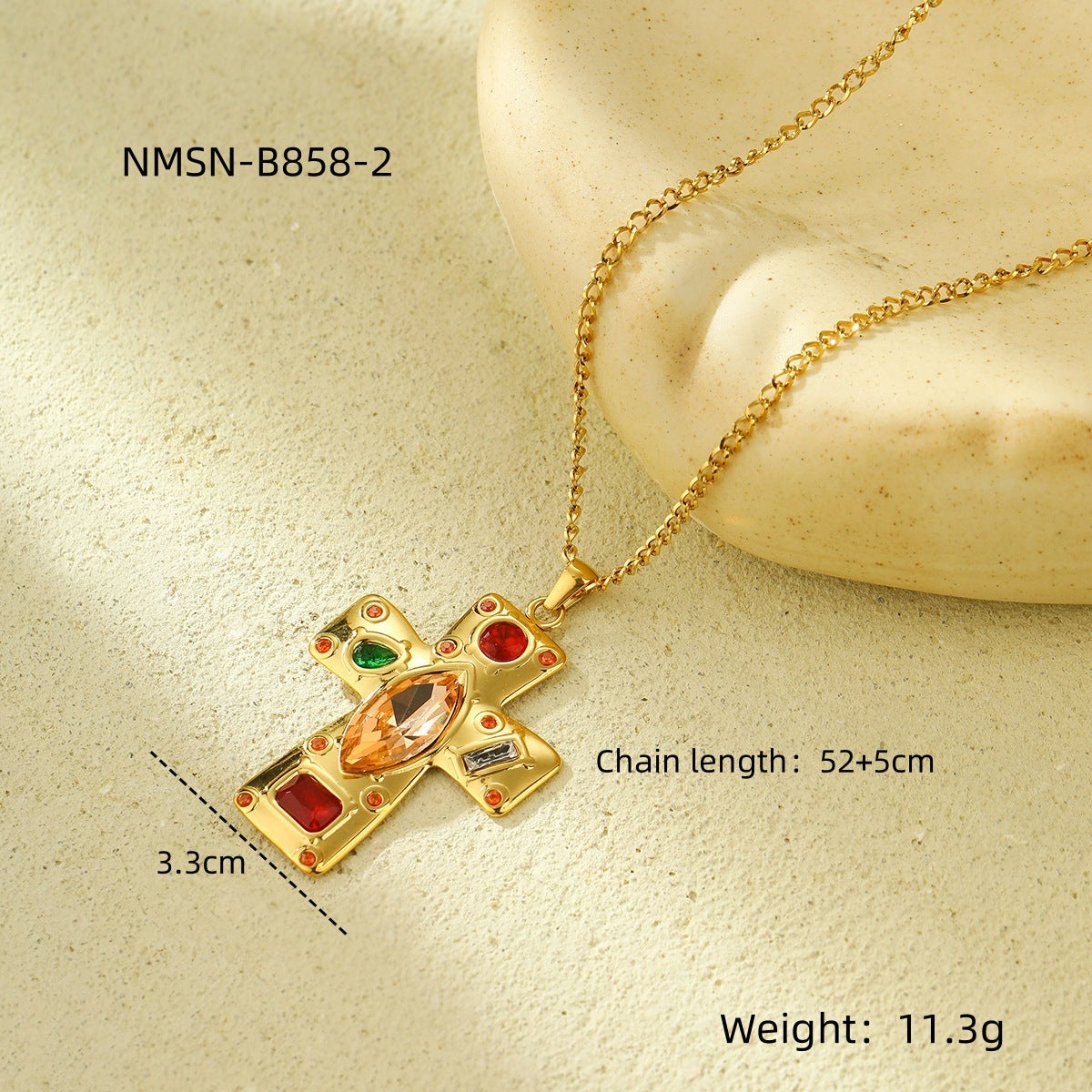 Fashionable Heart-Shaped Titanium Steel Necklace with Rhinestone Inlay for Women, Electroplated Stainless Steel Pendant, Lightweight Luxury Layered-Style Chain