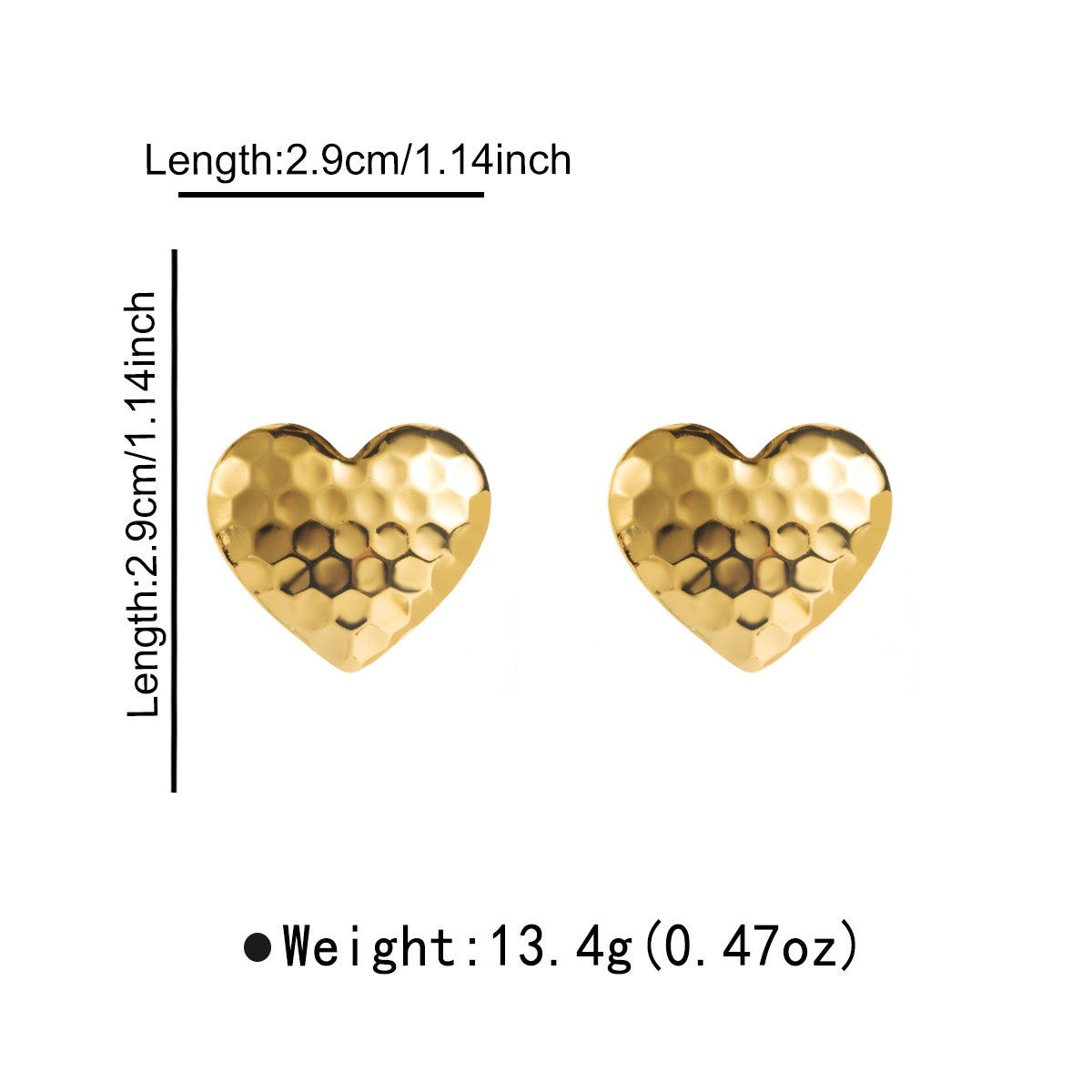 Orecchini da donna geometrici minimalisti in acciaio inossidabile con placcatura in oro