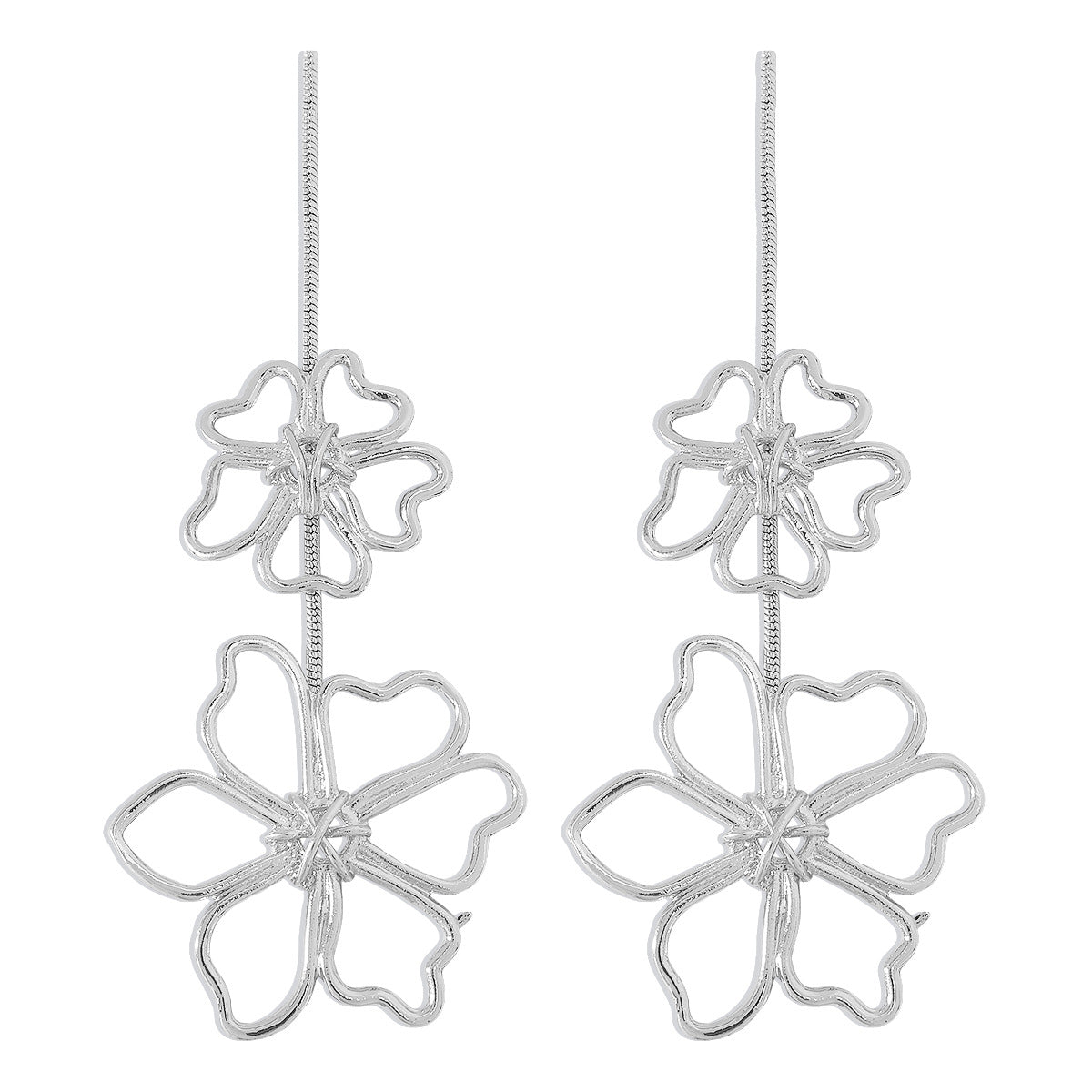 Collana Girocollo Floreale Vintage da Donna in Lega con Design Geometrico e Finitura Elettroplaccata