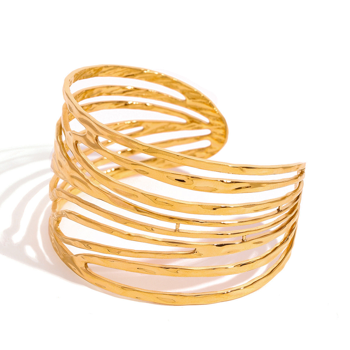 Minimalist Geometric Star Stainless Steel PVD Bracelet for Women