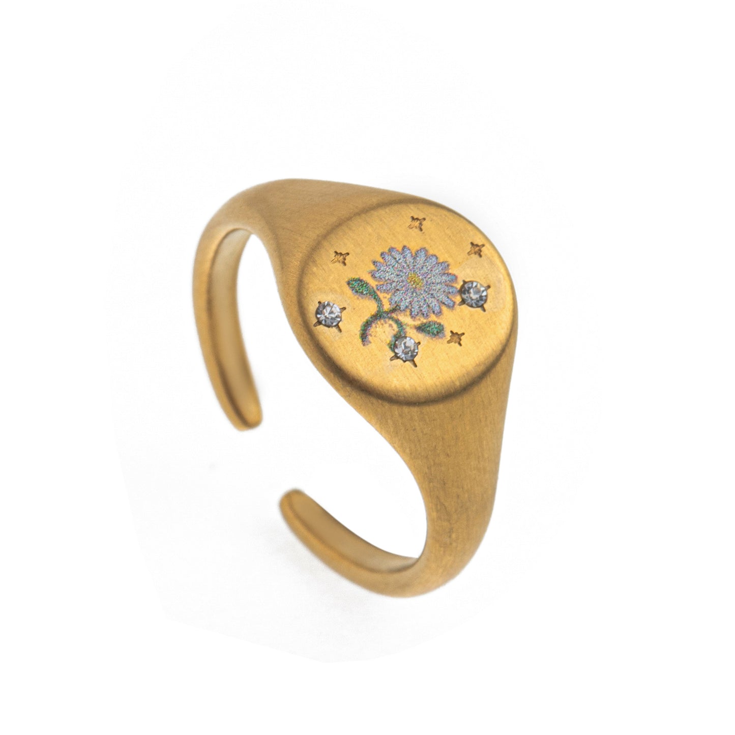 Fashion Heart Animal Stainless Steel PVD Ring