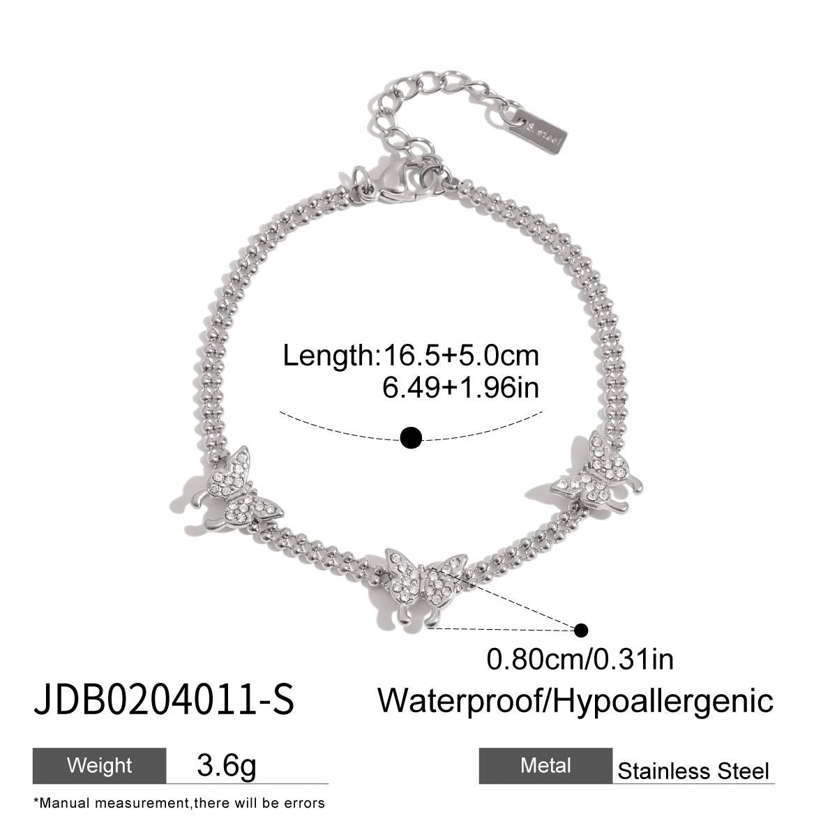 Pulsera de Mariposa Geométrica de Acero Inoxidable para Mujer con Aspecto de Acero de Titanio Joyería de Lujo Minimalista