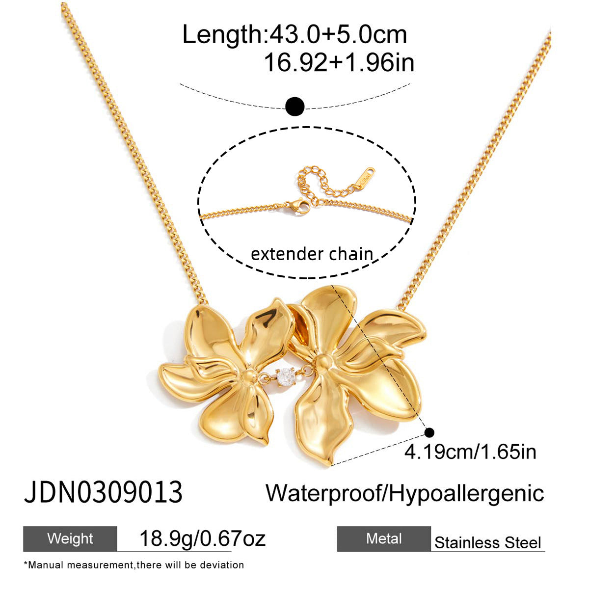 Collana con Ciondolo Geometrico in Acciaio al Titanio con Placcatura in Rodio da Donna, Accessorio di Moda Minimalista