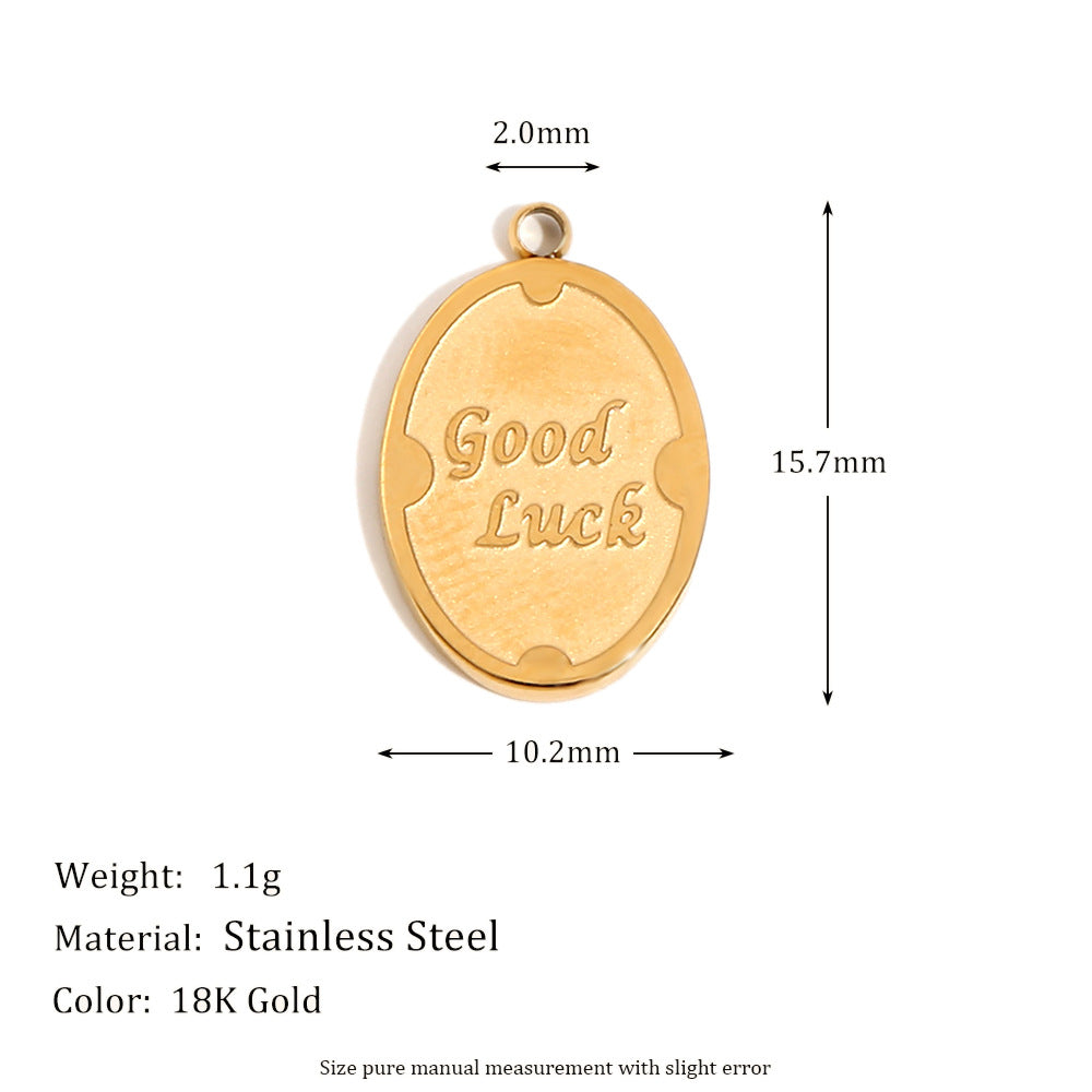 Colgante de Oso Geométrico Minimalista de Acero Inoxidable con Baño de Oro de 18K para Fabricación de Joyas DIY