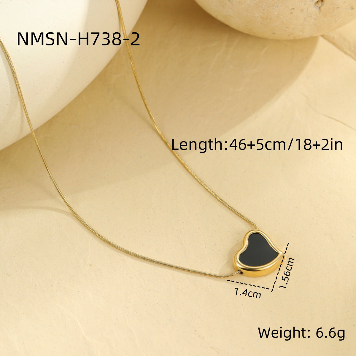 Collar con colgante de corazón de acero inoxidable de moda con acabado chapado para mujer, joyería minimalista estilo medallón