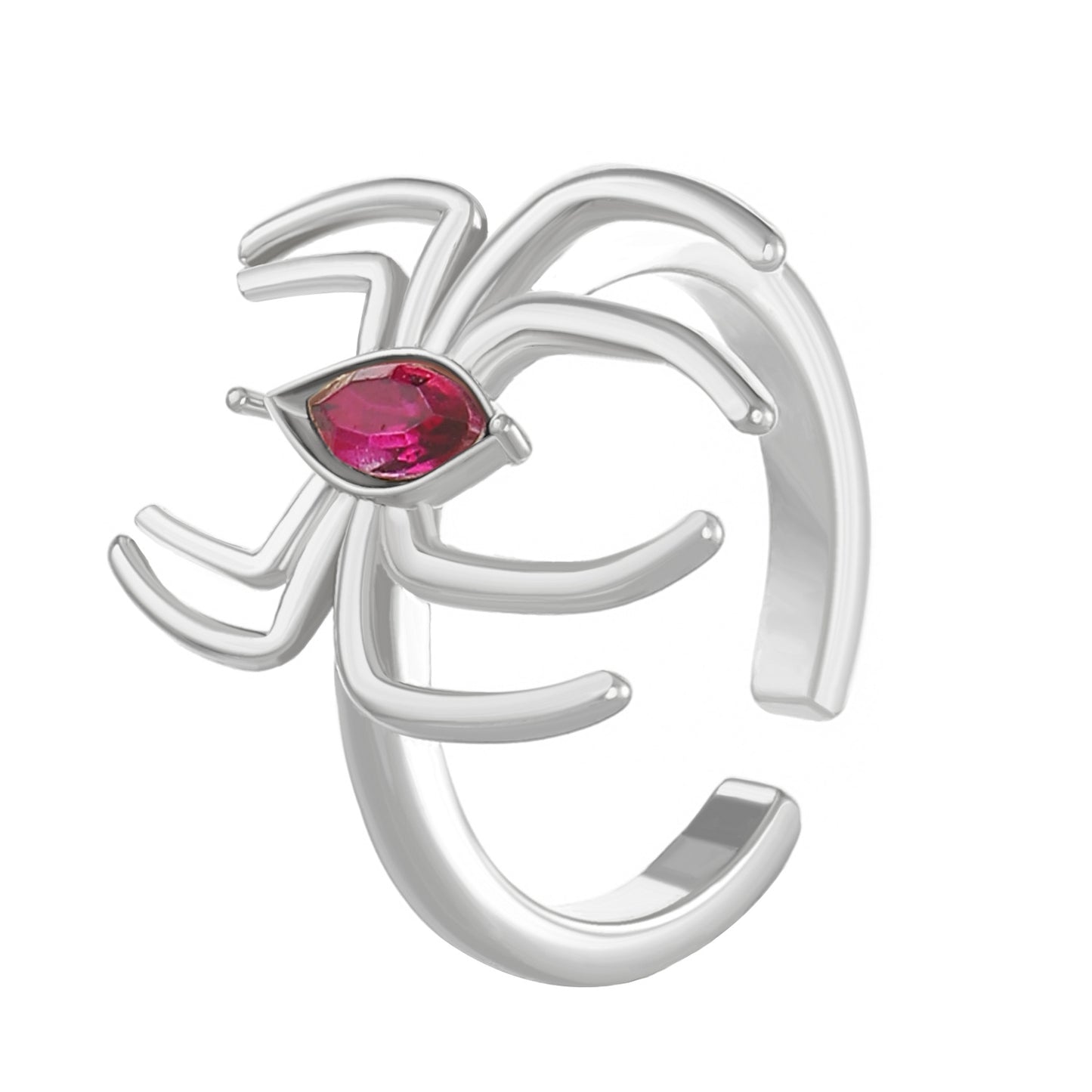 Minimalist Spider Pendant Necklace and Ring Set with Alloy Construction Electroplated Finish for Unisex Wear