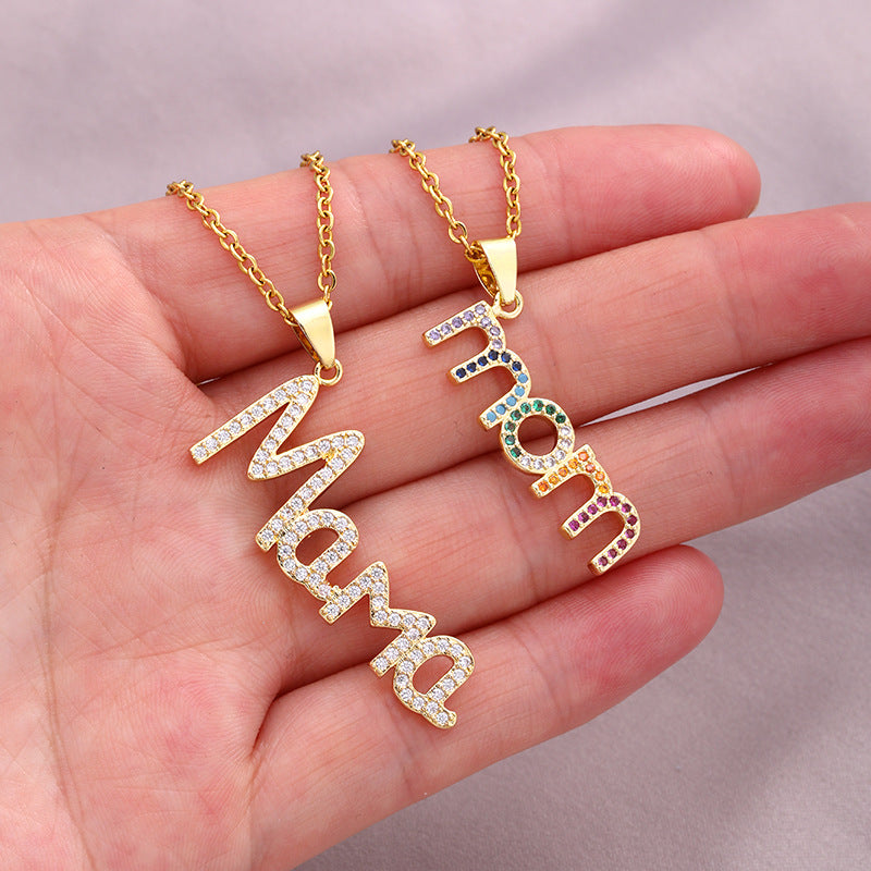 Elegante Collar con Colgante de Letra para Mujer, Cadena de Serpiente de Acero Inoxidable con Diseño Geométrico y Baño de Oro